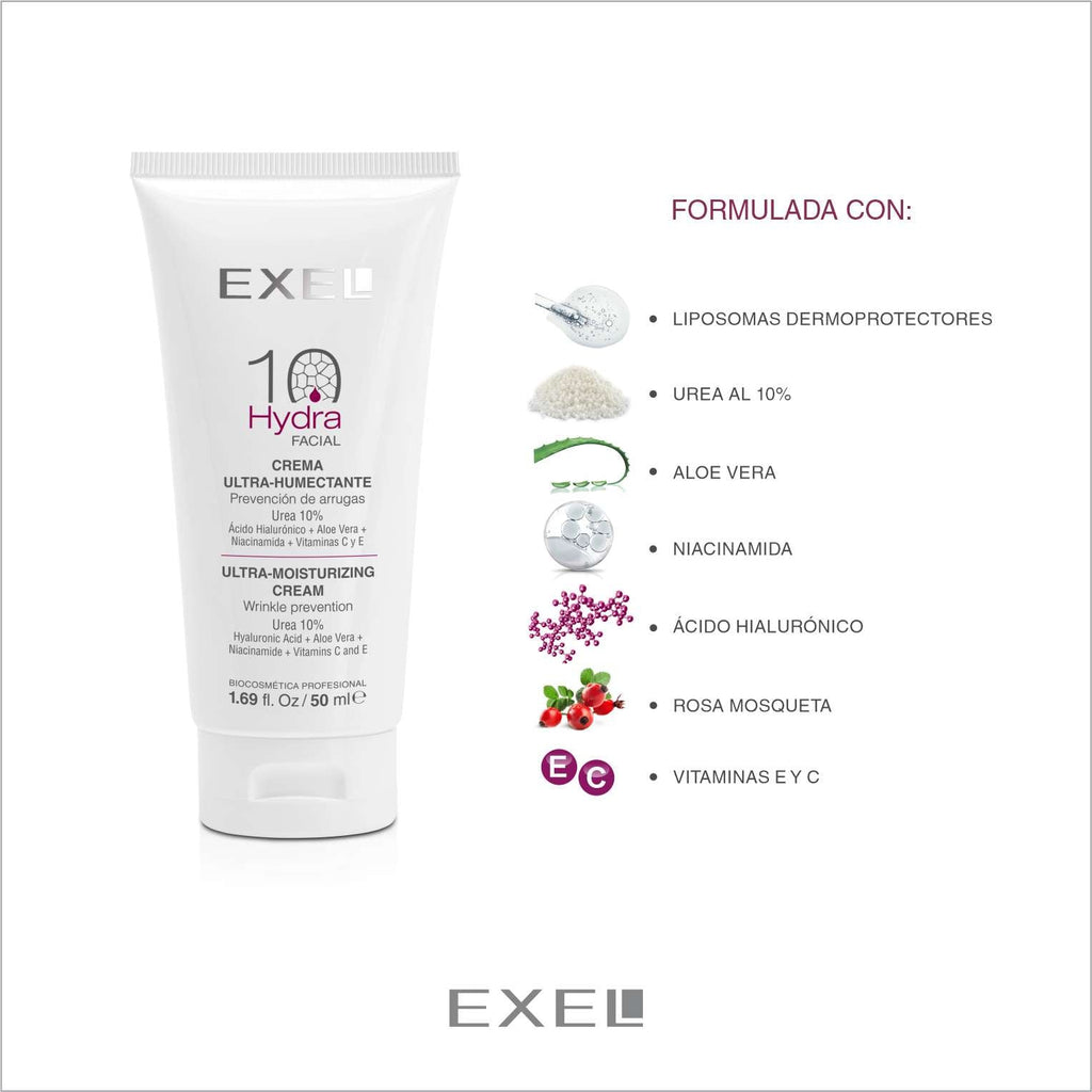 HYDRA 10 facial crema ultra humectante - Exel Uruguay