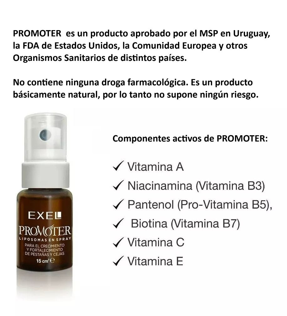 Promoter 2 Unidades Crecimiento Natural Pestañas Cejas - Exel Uruguay